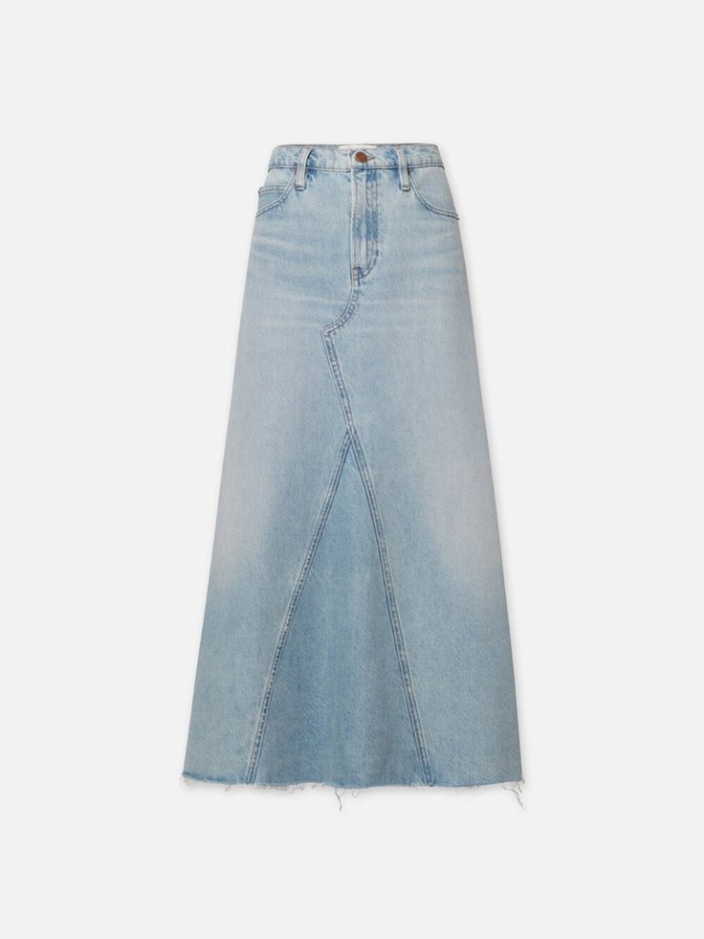 NWT FLAWED Frame The Dorothy Light Wash Denim A-Line Maxi Skirt - Size 25